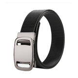 Maxbell Nylon Belt for Men Webbing Canvas Belts for Hunting Mountain Climbing Hiking black