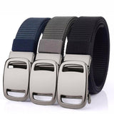 Maxbell Nylon Belt for Men Webbing Canvas Belts for Hunting Mountain Climbing Hiking black