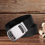 Maxbell Nylon Belt for Men Webbing Canvas Belts for Hunting Mountain Climbing Hiking black