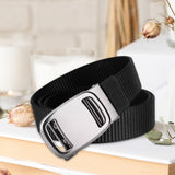 Maxbell Nylon Belt for Men Webbing Canvas Belts for Hunting Mountain Climbing Hiking black