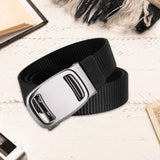 Maxbell Nylon Belt for Men Webbing Canvas Belts for Hunting Mountain Climbing Hiking black