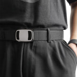 Maxbell Nylon Belt for Men Webbing Canvas Belts for Hunting Mountain Climbing Hiking black