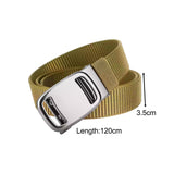 Maxbell Nylon Belt for Men Webbing Canvas Belts for Hunting Mountain Climbing Hiking champagne gold