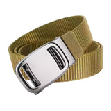 Maxbell Nylon Belt for Men Webbing Canvas Belts for Hunting Mountain Climbing Hiking champagne gold
