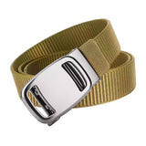Maxbell Nylon Belt for Men Webbing Canvas Belts for Hunting Mountain Climbing Hiking champagne gold