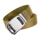 Maxbell Nylon Belt for Men Webbing Canvas Belts for Hunting Mountain Climbing Hiking champagne gold