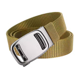 Maxbell Nylon Belt for Men Webbing Canvas Belts for Hunting Mountain Climbing Hiking champagne gold