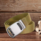 Maxbell Nylon Belt for Men Webbing Canvas Belts for Hunting Mountain Climbing Hiking champagne gold