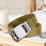 Maxbell Nylon Belt for Men Webbing Canvas Belts for Hunting Mountain Climbing Hiking champagne gold