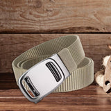 Maxbell Nylon Belt for Men Webbing Canvas Belts for Hunting Mountain Climbing Hiking beige