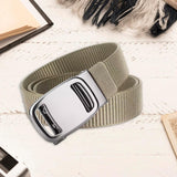 Maxbell Nylon Belt for Men Webbing Canvas Belts for Hunting Mountain Climbing Hiking beige
