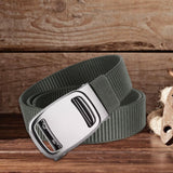 Maxbell Nylon Belt for Men Webbing Canvas Belts for Hunting Mountain Climbing Hiking gray