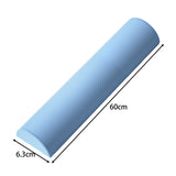 Maxbell Half Round EVA Foam Roller Durable Balance Training for Workout Gym Exercise Blue 60cm