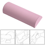 Maxbell Half Round EVA Foam Roller Durable Balance Training for Workout Gym Exercise Pink 30cm