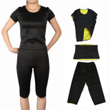 Women Fashionable Neoprene Shapewear Calorie Off Fat Burner Shirt For Gym Fitness Exercise Black M