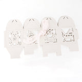 12 Laser Cut Bear Bottle Candy Boxes Wedding Party Favor White