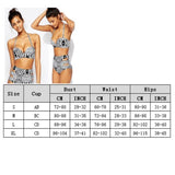 Women Girls Ladies Polyester Bandage Strappy Floral Bikini Push-up Unpadded Bra Swimsuit Bathing Swimwear M BC Cup