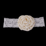 Beige Rose Flower Baby Girls Headband Photography Props Hair Band