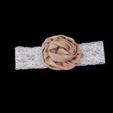 Khaki Rose Flower Baby Girls Headband Photography Props Hair Band