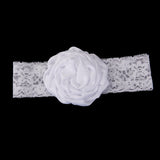 White Rose Flower Baby Girls Headband Photography Props Hair Band