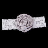 Grey Rose Flower Baby Girls Headband Photography Props Hair Band