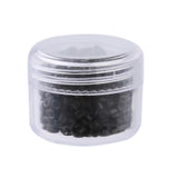Maxbell 500Pcs 5mm Aluminum Micro Nano Rings Beads for Hair Extensions Black
