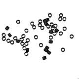 Maxbell 500Pcs 5mm Aluminum Micro Nano Rings Beads for Hair Extensions Black