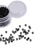Maxbell 500Pcs 5mm Aluminum Micro Nano Rings Beads for Hair Extensions Black