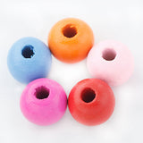 Maxbell 100Pcs Mixed Color Wooden Round Bead With Hole for DIY Craft Findings 12mm