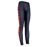 Women Girls Ladies Fashionable Soft Comfortable Stretchable Cotton Leggings Pants Trousers Black With Orange Printed Letters