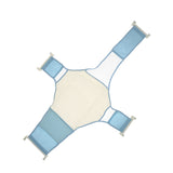 Maxbell Infant Baby Adjustable Bath Seat Support Safety Cross Mesh Shower Net Blue