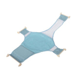 Maxbell Infant Baby Adjustable Bath Seat Support Safety Cross Mesh Shower Net Blue