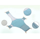 Maxbell Infant Baby Adjustable Bath Seat Support Safety Cross Mesh Shower Net Blue