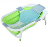 Maxbell Infant Baby Adjustable Bath Seat Support Safety Cross Mesh Shower Net Blue