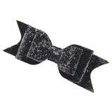 Baby Girls Women Fashionable Bow Hair Clip Glitter Headwear Decor Hair Ornaments Black