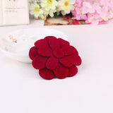 Cute Convenient Fashionable Flower Design Fringe Grip Bangs Hair Stick Headwear Hair Accessory Red PACK OF 2PCS