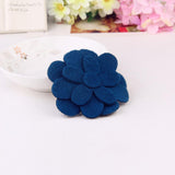 Cute Girls Hair Stabilizer Clip Fringe Grip Bangs Paste Flower Stick Blue