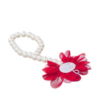 Cute Infant Baby Toddler Chiffon Flower Beach Party Barefoot Sandals Red