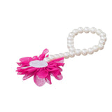 Cute Infant Baby Toddler Chiffon Flower Beach Party Barefoot Sandals Rose Red