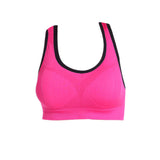 Active U-Neck Cut Out Push Up Seamless Wire Free Yoga Bra for Women Rose M