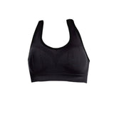 Active U-Neck Cut Out Push Up Seamless Wire Free Yoga Bra for Women Black M