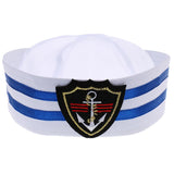 Maxbell Unisex Captain Sailor Hat Skipper Navy Marine Cap Kids Military Hat Triangle