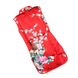 Kids Girls Classic Floral Peacock Chinese Cheongsam Qipao Dress Red#4