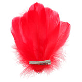 Women's Diamante Feather Hair Clips Wedding Party DIY Hair Decor Red #5