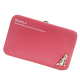 Fashionable Womens Long PU Wallet Coin Purse Cellphone Pouch Red