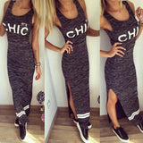 Women Girls Ladies Fashionable Sleeveless Cotton Bodycon Jumper Stretch Mini Dress Grey M