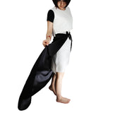 Women Large Chiffon Swimwear Pareo Scarf Beach Cover-Up Wrap Sarong Black