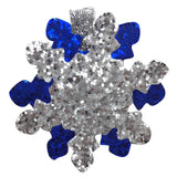 1Pc Sequins Snowflake Hair Clip Barrettes Hairpin Kids Girls Silver Blue