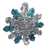 1Pc Sequins Snowflake Hair Clip Barrettes Hairpin Kids Girl Silver Acid Blue