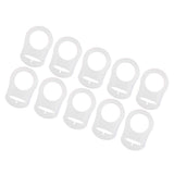Maxbell 10pcs Silicone Button Ring Dummy Pacifier Holder Clip Adapter White